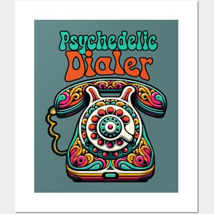 Rotary Phone psychedelic tshirt merch Posters and Art